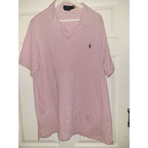 Polo Ralph Lauren Classic‎ Fit Mesh Polo Shirt Pink Heather Size XL